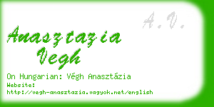 anasztazia vegh business card
