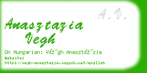anasztazia vegh business card